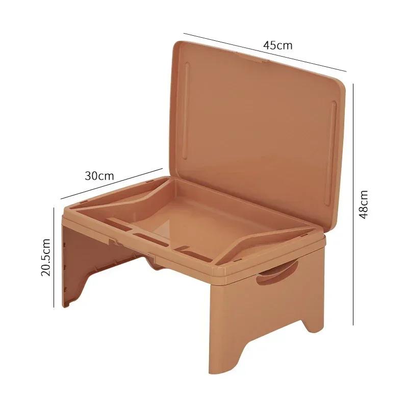 Портативный складной стол Минималистичный компьютерный стол Гостиная Диван Инструмент для чтения Многофункциональный стол Общежитие Кровать, Складной стол коричневый